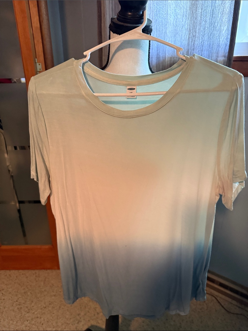 Old Navy Light Blue and Cream Ombre Crewneck Tee